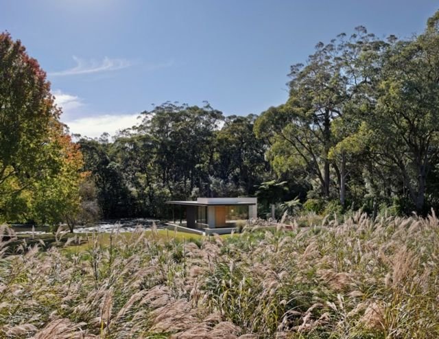 Casa de campo floresta bela arquitetura minimalista