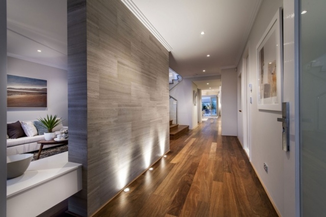 elegantes-corredor-design-lacado-madeira-piso-luzes