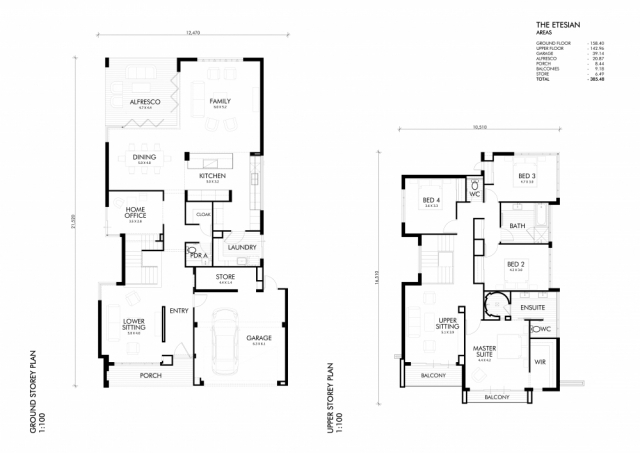 The-Etesian-Luxury-House-Australia-Plantas baixas-Layout do quarto
