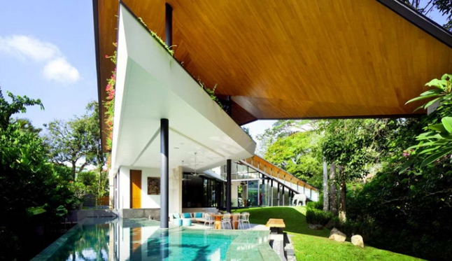 casa de arquitetura moderna