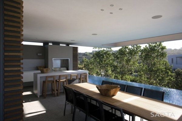 casa moderna saota áfrica do sul cozinha ao ar livre