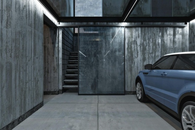 casa moderna vidro de concreto exposto uso generoso