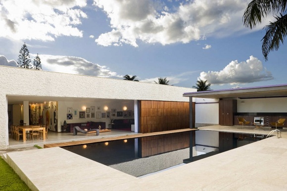 casa minimalista com piscina
