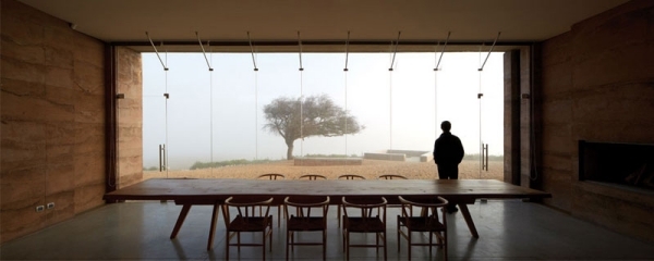 casa de vinhos moderna casa mirador sala de degustação