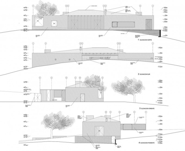 casa mirador matias zegers esboço transversal