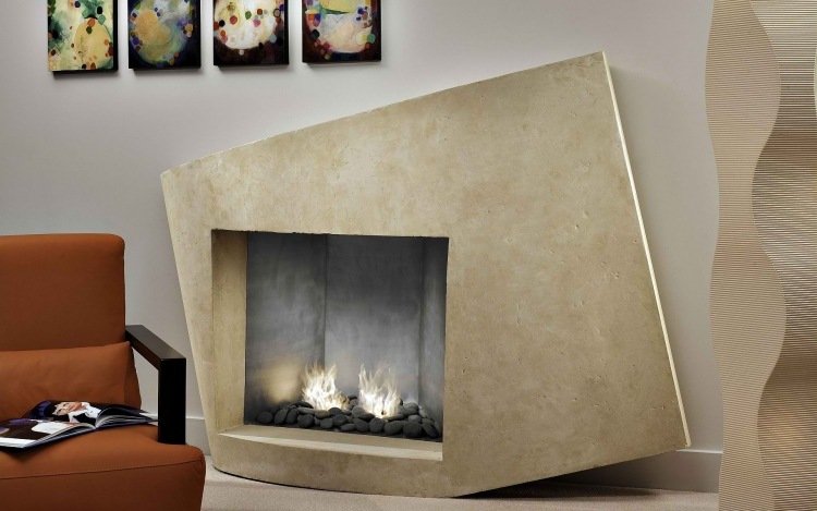 moderna-sala-lareira - parede-design-design-offset-diagonal