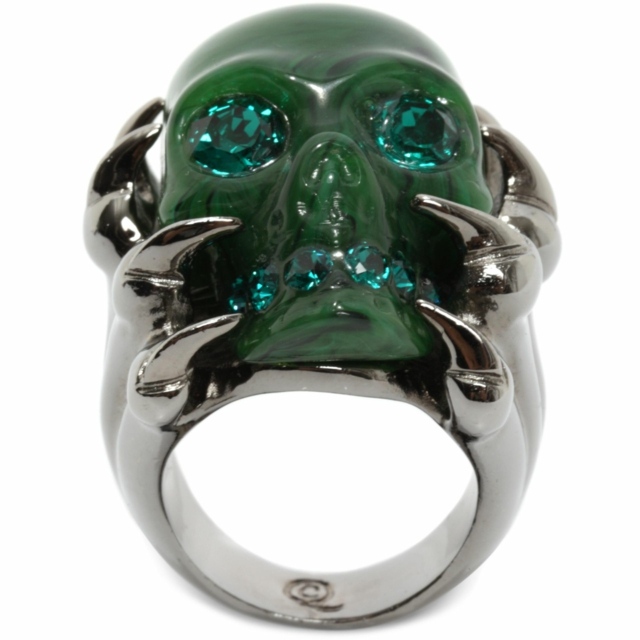 Anel de coquetel da moda McQueen plexiglass