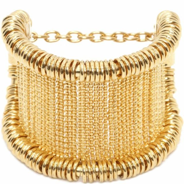 Pulseira de punho - ouro largo