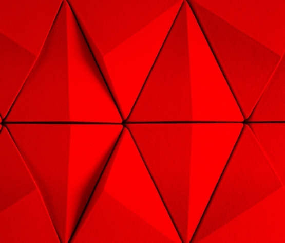 Painéis de parede vermelhos à prova de som modulares
