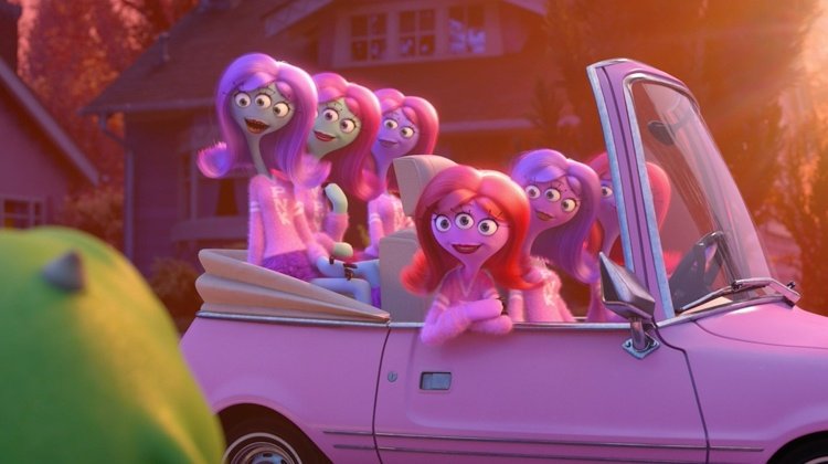 Trajes de grupo femininos cor-de-rosa com personagens de desenhos animados Monster AG
