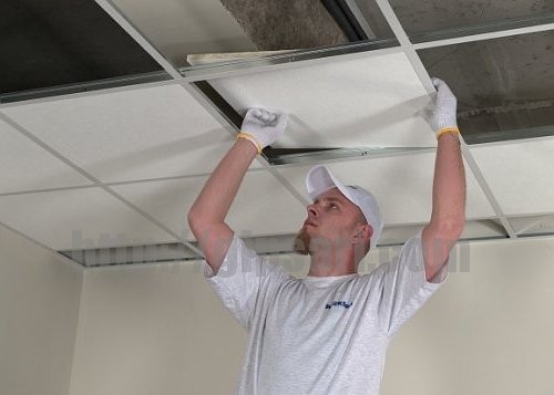 Installation af kassette loftfliser