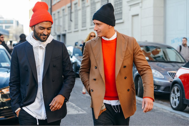 Gorro de gorros tendência 2017/2018 inverno cores masculinas tricô