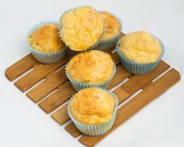 Receita de muffins com queijo-desjejum-jantar