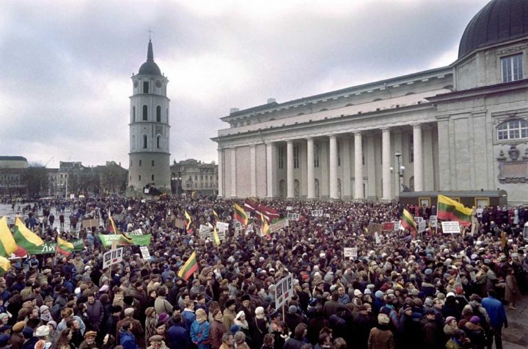 Colapso dos manifestantes da União Soviética 1991