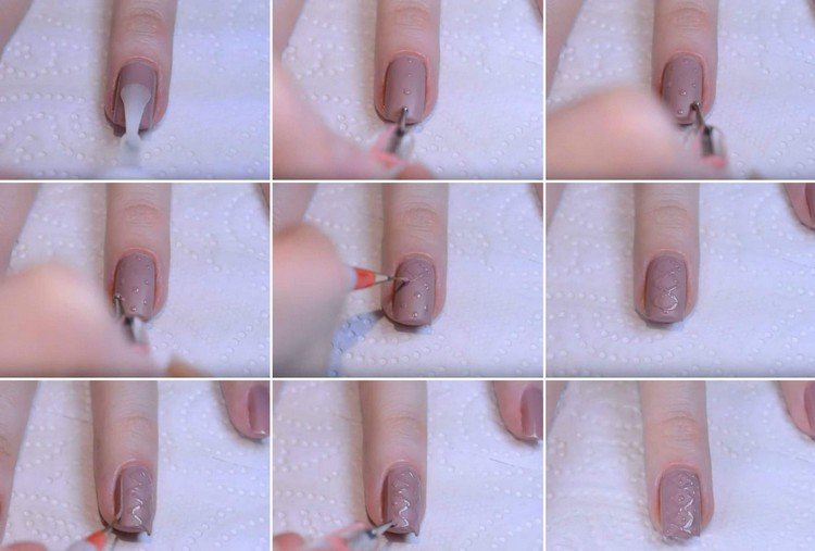 desenho de unhas-inverno-tricô-unhas-faça-você-instruções