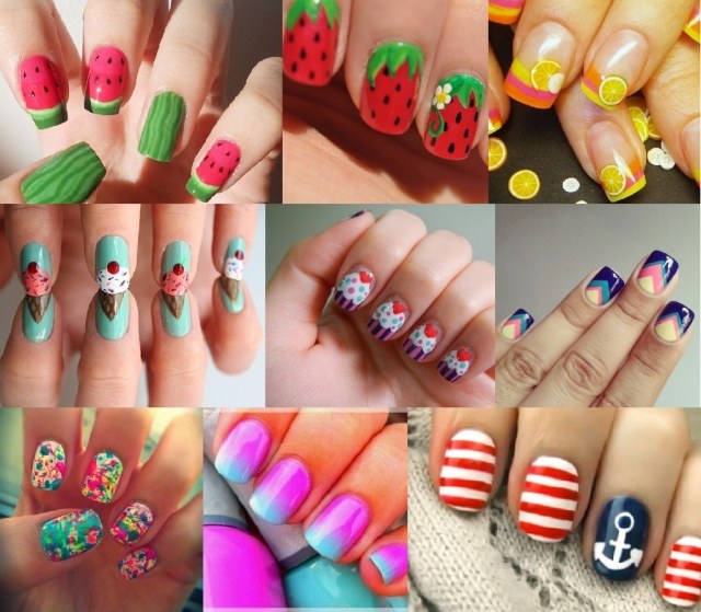 Nail-design-ideas-summer-2014-bright-color-motifs