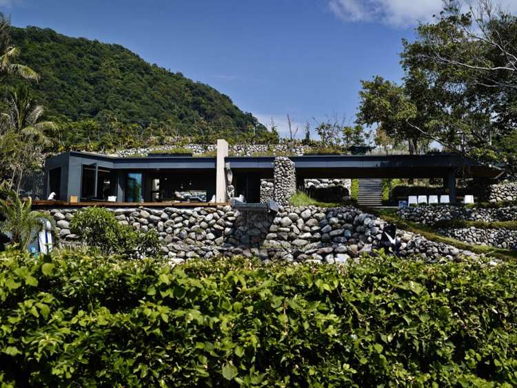 Pedras naturais e pedregulhos -modern-arquitetura-paisagem-casa-taiwan-exótica