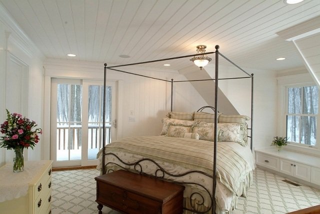 luminoso-teto-design-quarto-teto-baixo-iluminado-cama de dossel