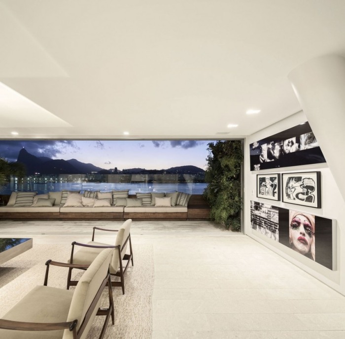 conjunto moderno-triplex-apartamento-open-space-design-terraço-sofá com vista