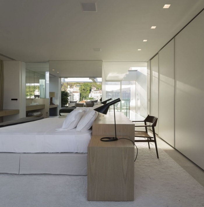 quarto-aberto-quarto-design-com-vista-armário-porta deslizante