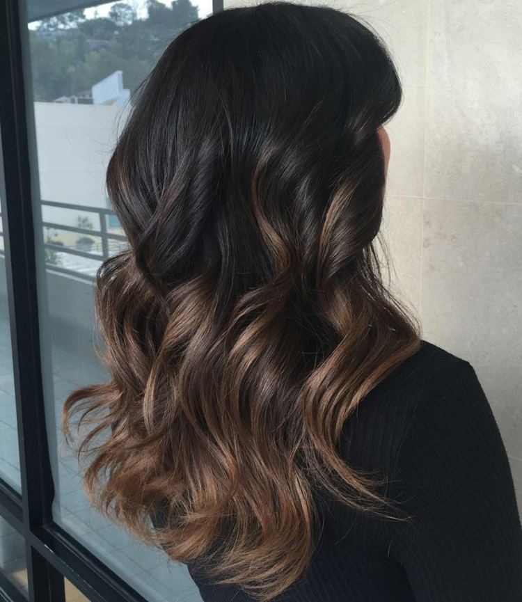 cabelo ombre faça você mesmo balayage-black-brown-shimmer