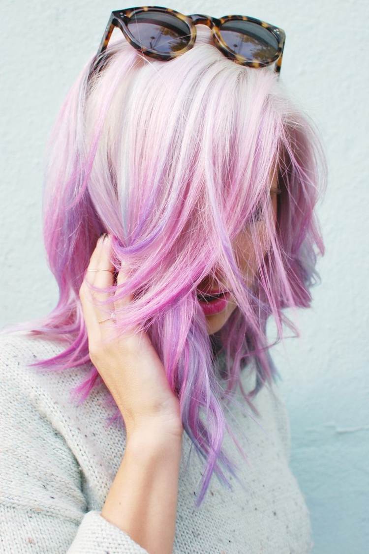ombre-cabelo-faça-você-mesmo-invertido-platina-loiro-rosa-rosa-roxo