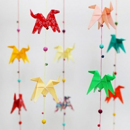 projetar animais de origami de berçário