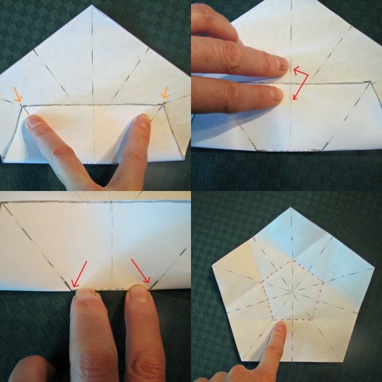 origami-natal-estrela-dobramento-instruções-desenho-cinco-pontas-pentágono-dobras