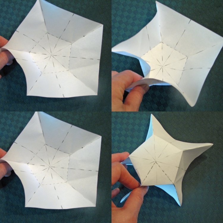 origami-natal-estrela-dobramento-instruções-desenho-cinco-pontas-papel-pentágono