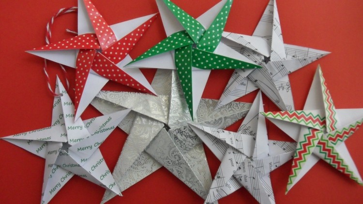 origami-natal-estrela-dobramento-instruções-cinco-pontos-criativo-decoração-papel-decoração de natal