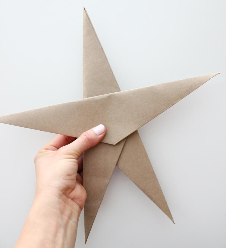 Origami para o Natal -star-dobrar-instruções-diy-brown-paper-creative-fix
