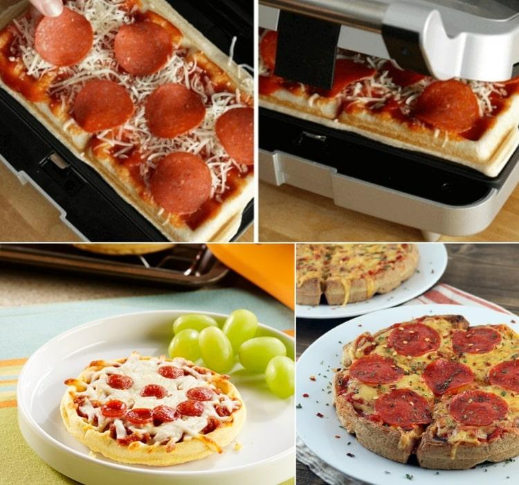 Pizza como waffle iron Receitas - Ideias simples e rápidas