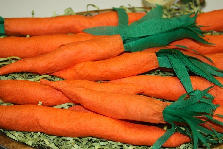 Decoração de Páscoa artesanato ideias-crianças-doces-presentes-embalagens de cenoura