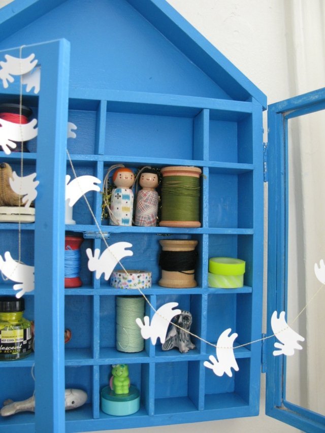 Idéias de decoração de quarto infantil - casa de bonecas de papel-guirlanda