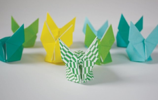 Figuras guirlanda origami primavera humor quarto infantil