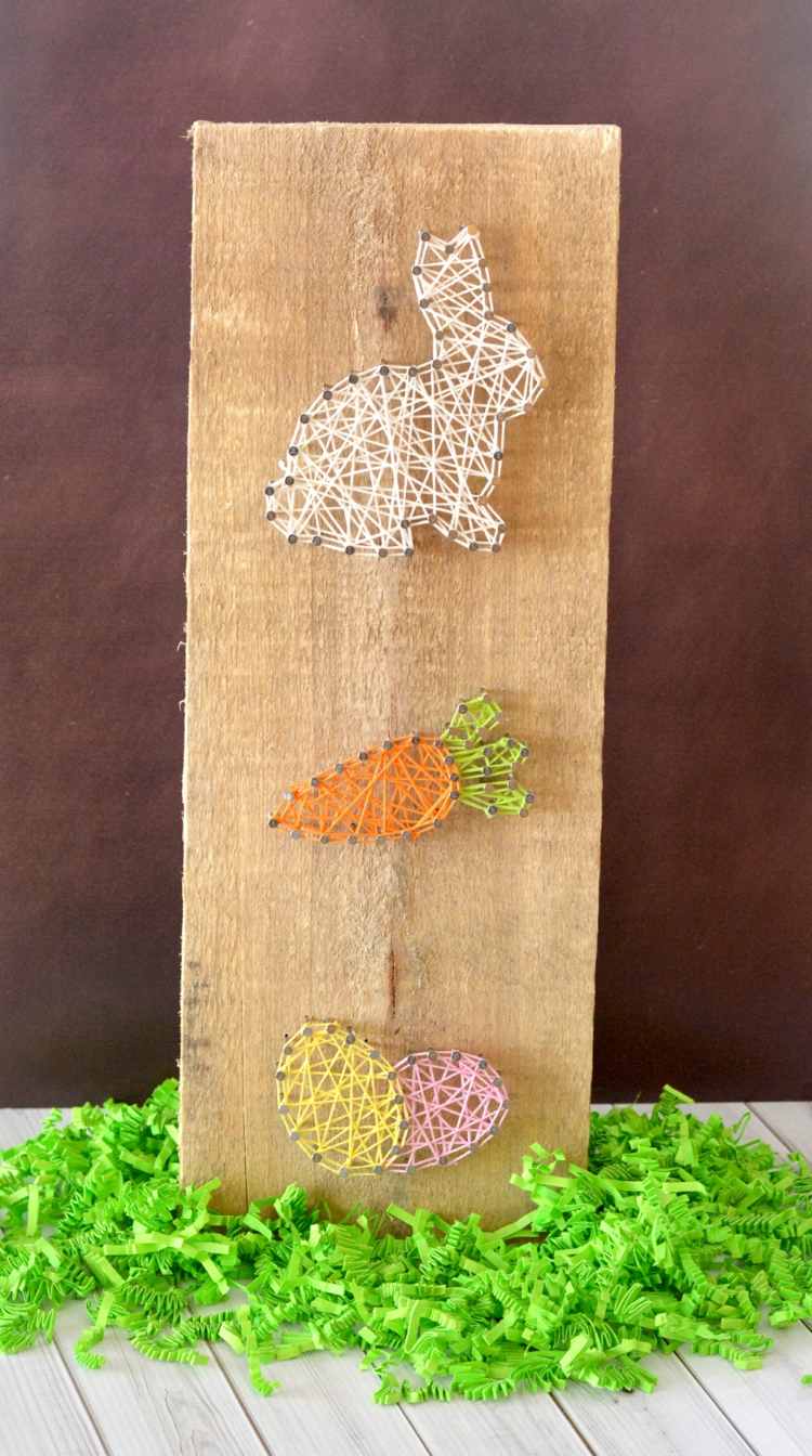decoração de páscoa feita de madeira board-nail-yarn-pictures-3d