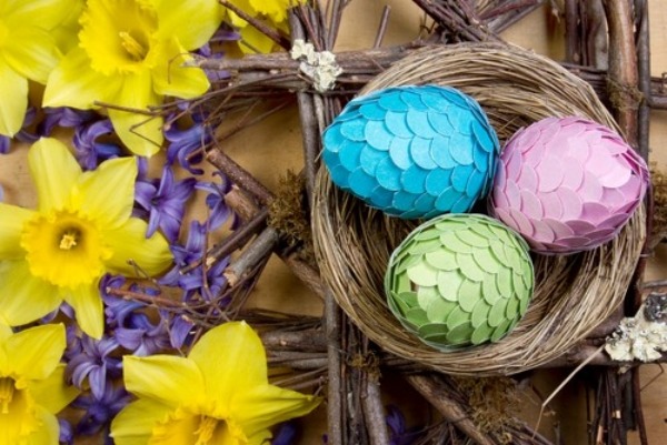 buquê de flores cesta de três ovos escolha cores lindas