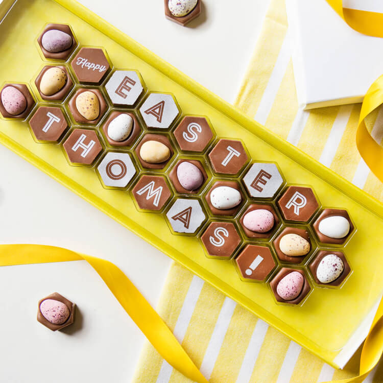 Marque e carimbe ideias para presentes da cozinha com chocolates