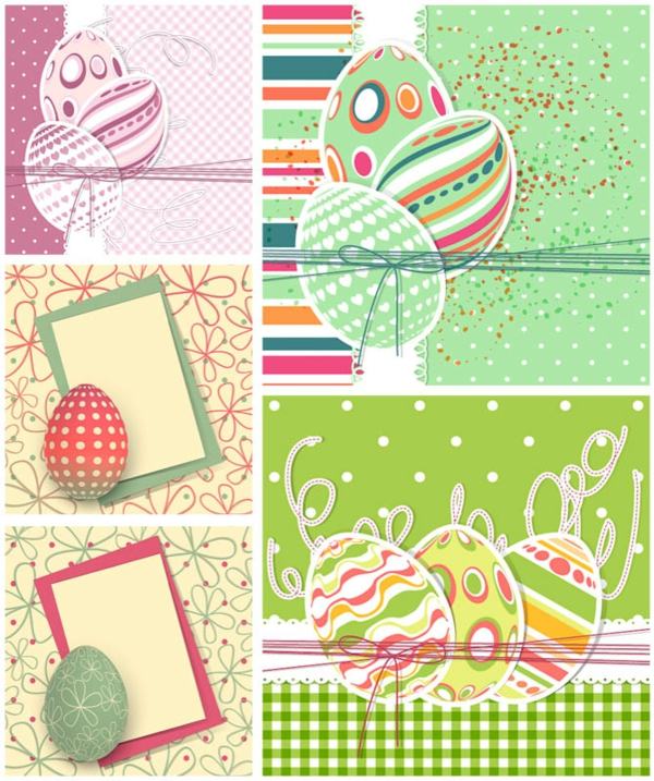 Página para colorir de cartões de Páscoa - diferente