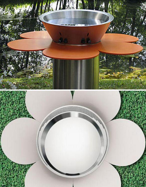 Grelhas de design ao ar livre em forma de flor de falos