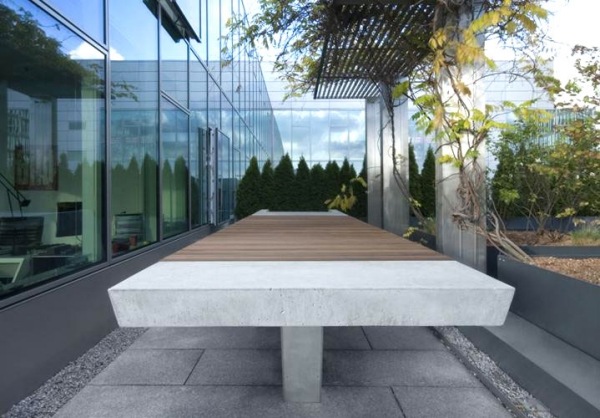 Combinação de mesa kinzo de grelhas de design para exteriores