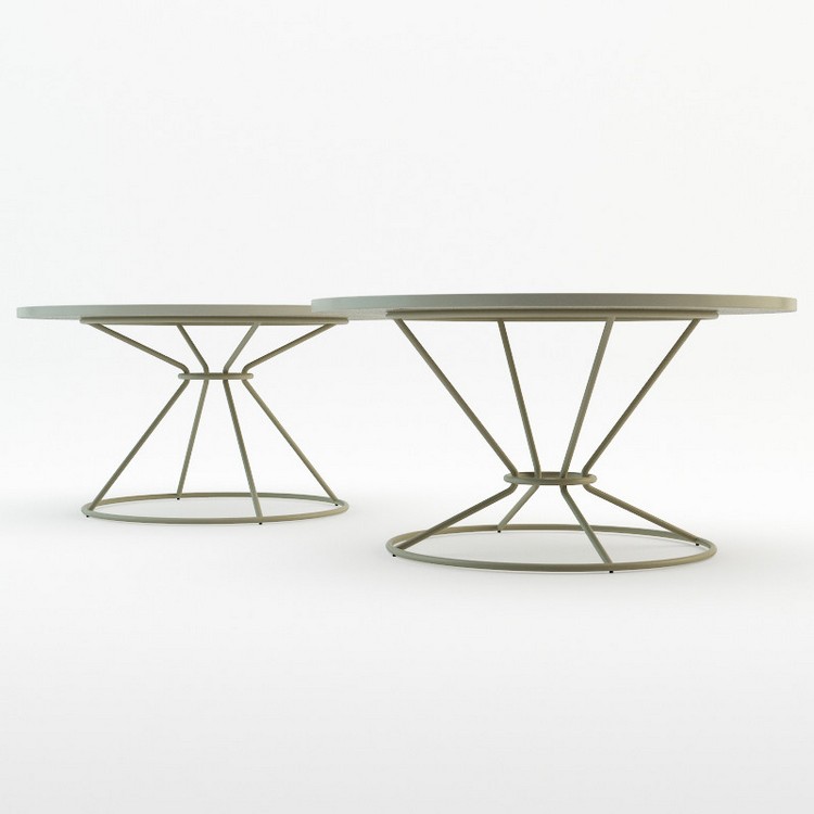 outdoor-jardim-móveis-3d-modelo-mesa lateral-mesa de centro-alumínio