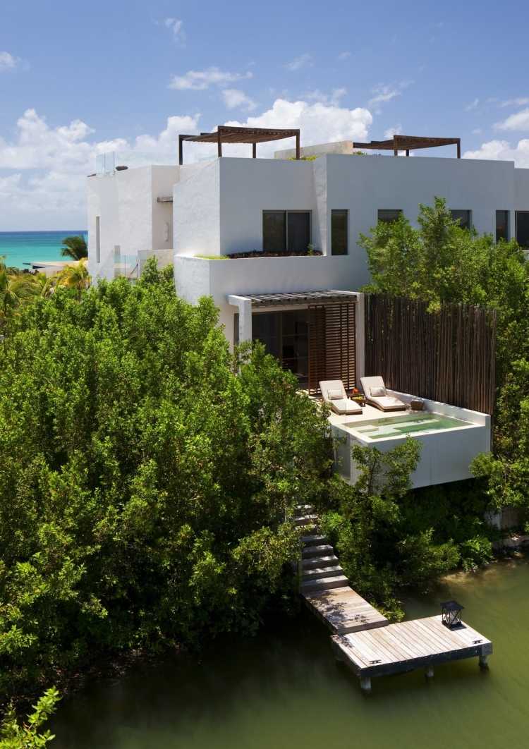 whirlpool-garden-house-lake-forest-trees-plants-modern-white