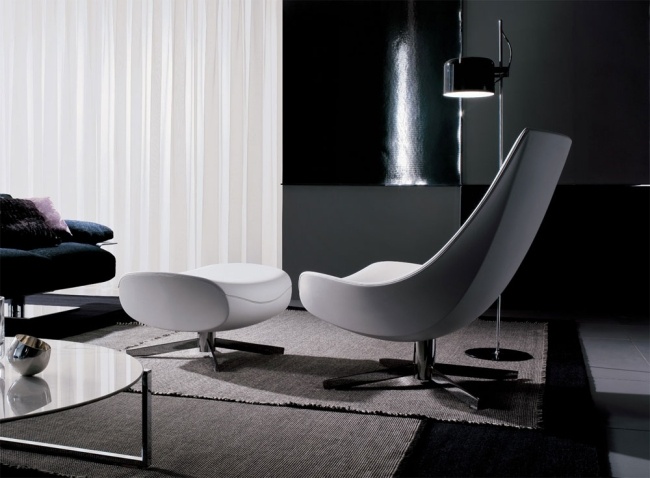 Relax móveis Itália Dream design banquinho apoio para os pés estofamento branco