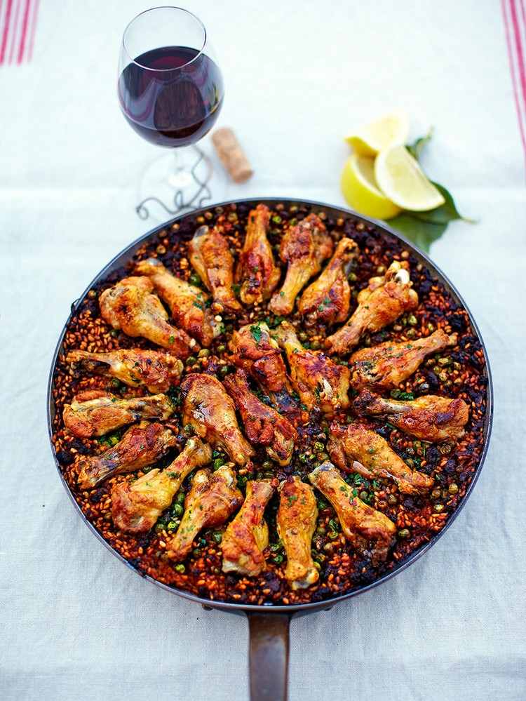 Receita de Paella de Frango Receitas de Jantar Rápido Jamie Oliver