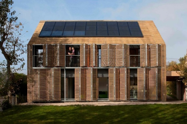 casa passiva persianas de verão ar condicionado sistema solar projeto de casa