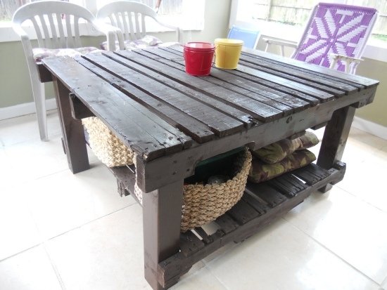 móveis de paletes de transporte upcycling mesa de centro