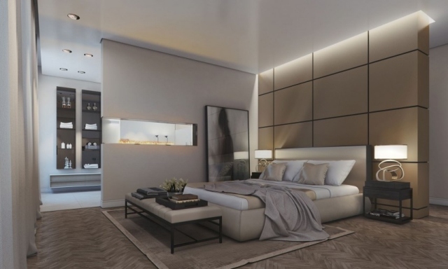 Penthouse-in-Berlin-bedroom-with-banheiro-open-design-built-in-lareira-divisória