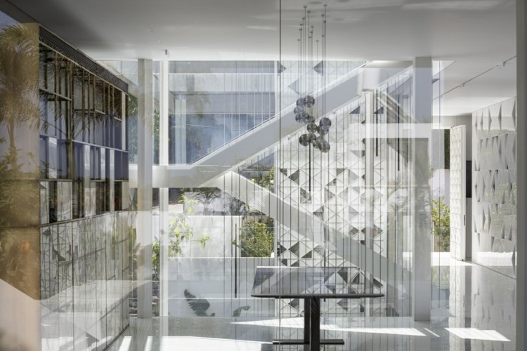 estante decorativa de ônix área de jantar mesa de vidro luzes suspensas d3 casa