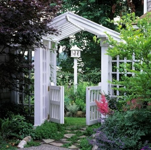 Ideias originais de design de jardim para portão de jardim